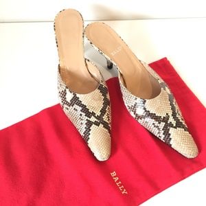 Bally Genuine Python Mule
